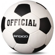 Мяч футбольный №5 INDIGO OFFICIAL тренировочный (PU 1.2 мм) 1132 Бело-черный