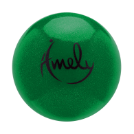 Мяч для художественной гимнастики AGB-203 15 см, зеленый, с насыщенными блестками