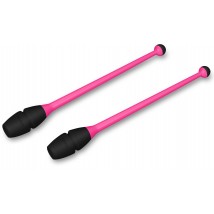 Булавы для художественной гимнастики вставляющиеся INDIGO IN019 45 см Розово-черный