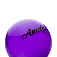Мяч для художественной гимнастики AGB-102, 19 см, фиолетовый, с блестками