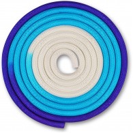 Скакалка для художественной гимнастики утяжеленная трехцветная INDIGO 165 г IN167 3 м Бело-сине-фиолетовый