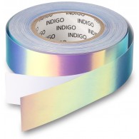 Обмотка для обруча на подкладке INDIGO зеркальная RAINBOW IN151 20мм*14м Бело-фиолетовый