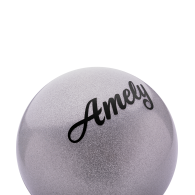 Мяч для художественной гимнастики AGB-102, 19 см, серый, с блестками