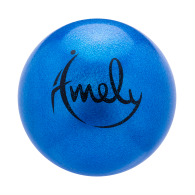 Мяч для художественной гимнастики AGB-203 15 см, синий, с насыщенными блестками