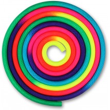 Скакалка для художественной гимнастики утяжеленная семицветная INDIGO 165 г IN038 3 м Радуга