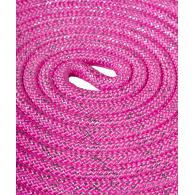 Скакалка для художественной гимнастики RGJ-403, 3м, розовый/серебряный, с люрексом