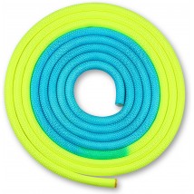 Скакалка для художественной гимнастики утяжеленная двухцветная INDIGO 165 г IN040 3 м Желто-голубой