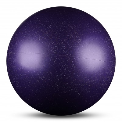 Мяч для художественной гимнастики силикон Металлик 300 г AB2803B 15 см Фиолетовый с блестками