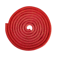 Скакалка для художественной гимнастики RGJ-403, 3м, красный/золотой, с люрексом