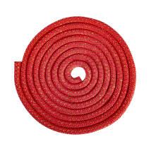 Скакалка для художественной гимнастики RGJ-403, 3м, красный/золотой, с люрексом