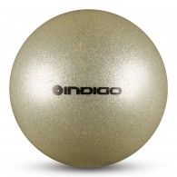 Мяч для художественной гимнастики INDIGO металлик 300 г IN119 15 см Серебро с блестками