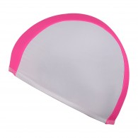 Шапочка для плавания ткань LUCRA SM комбинированная SM-088 Бело-розовый