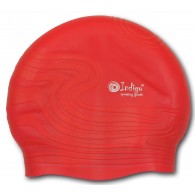 Шапочка для плавания силиконовая INDIGO детская Волна SC307 Красный
